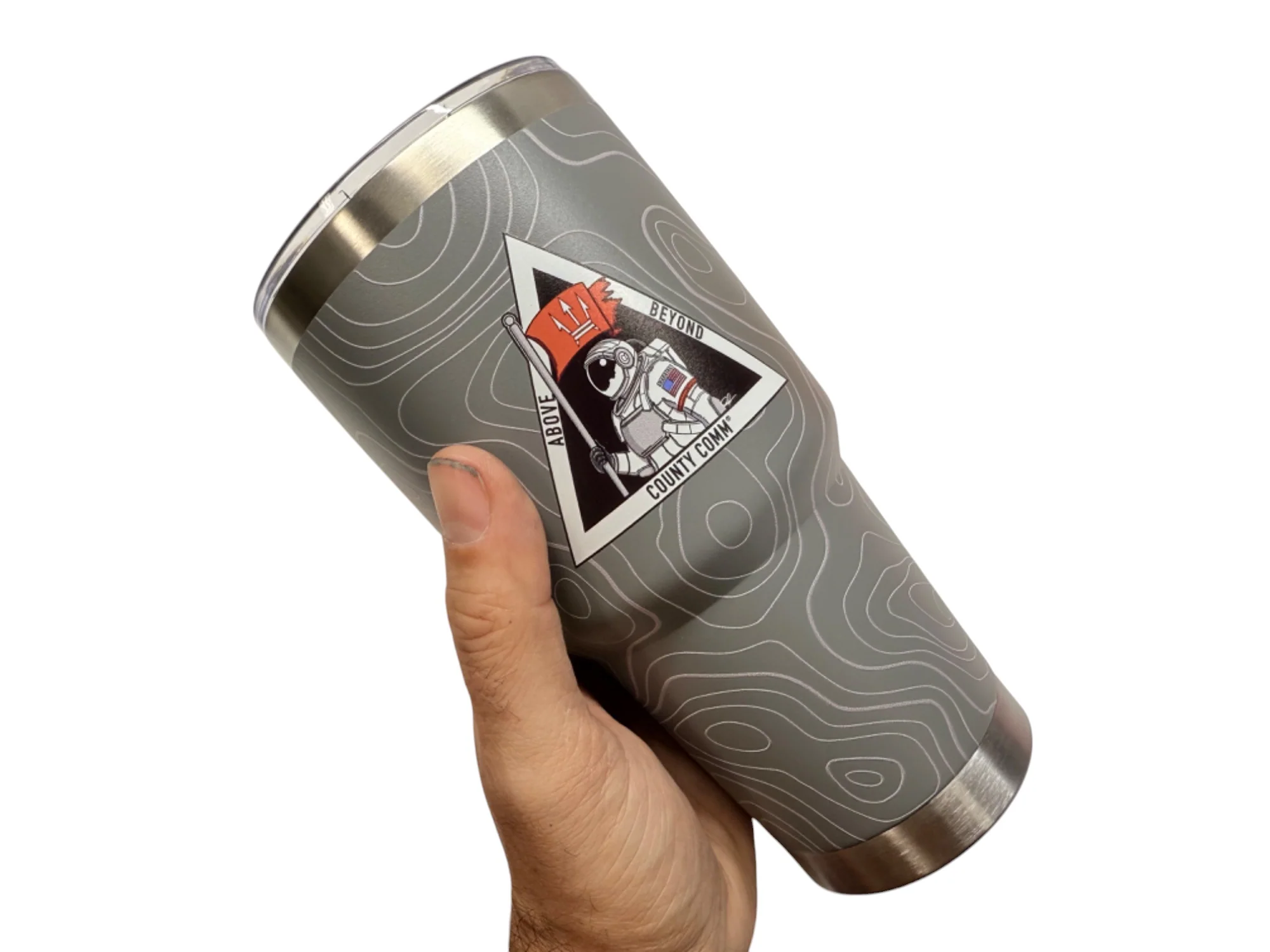 30oz Tumbler : Double Wall Insulated + 3D TOPO Pattern - CountyComm Exclusive - Image 6