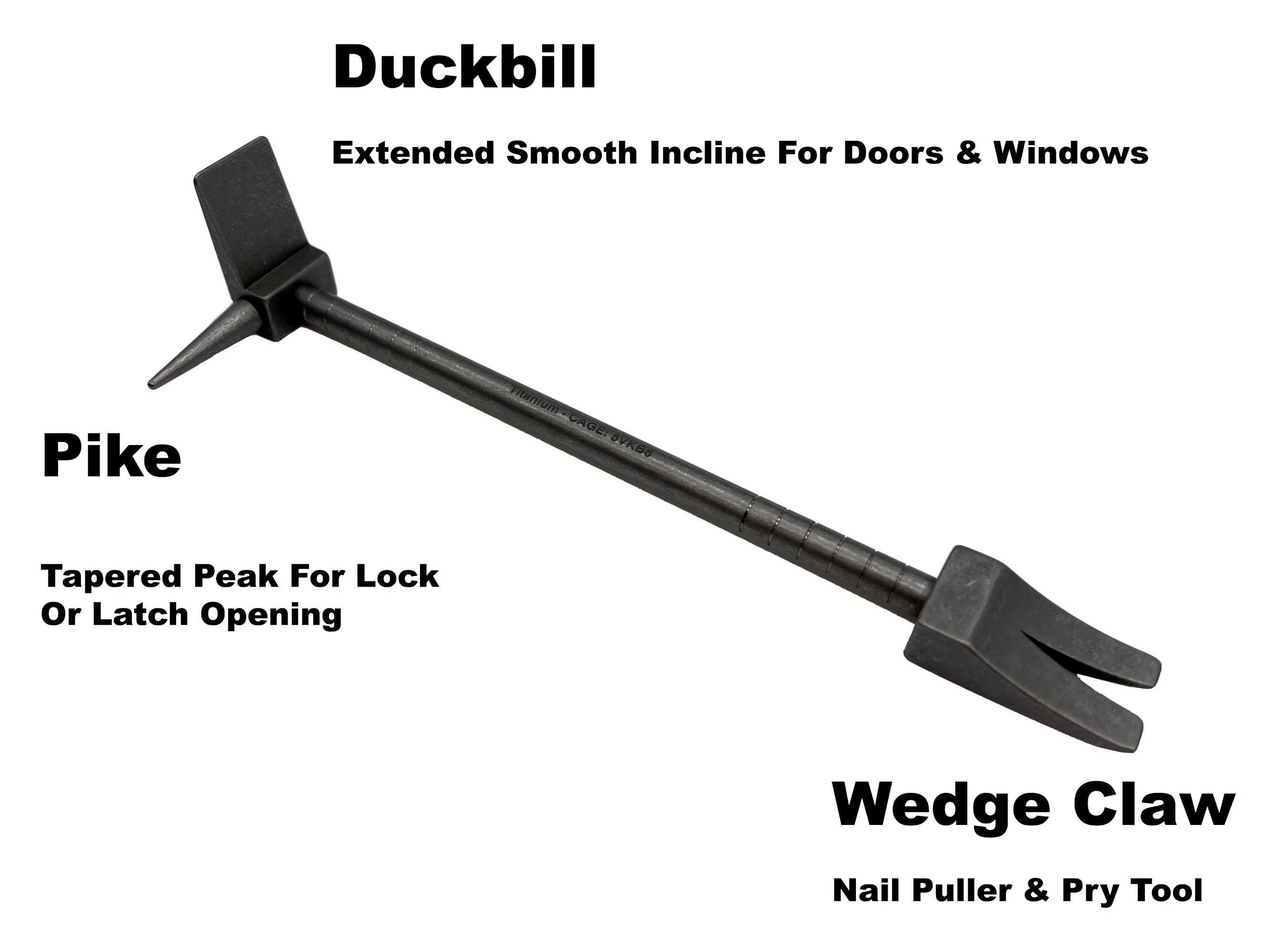 4" Ti Hooligan Forced Entry Tool - Titanium - Image 13
