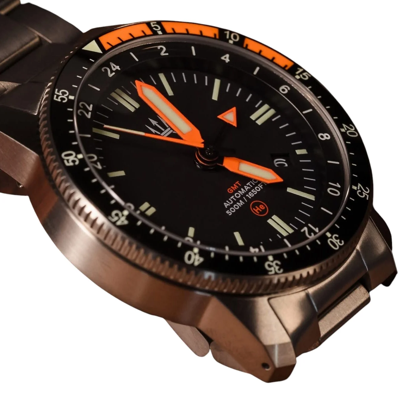 500M Alto Mare 42mm 9075 GMT - Titanium Automatic Watch - by Maratac® - Image 5