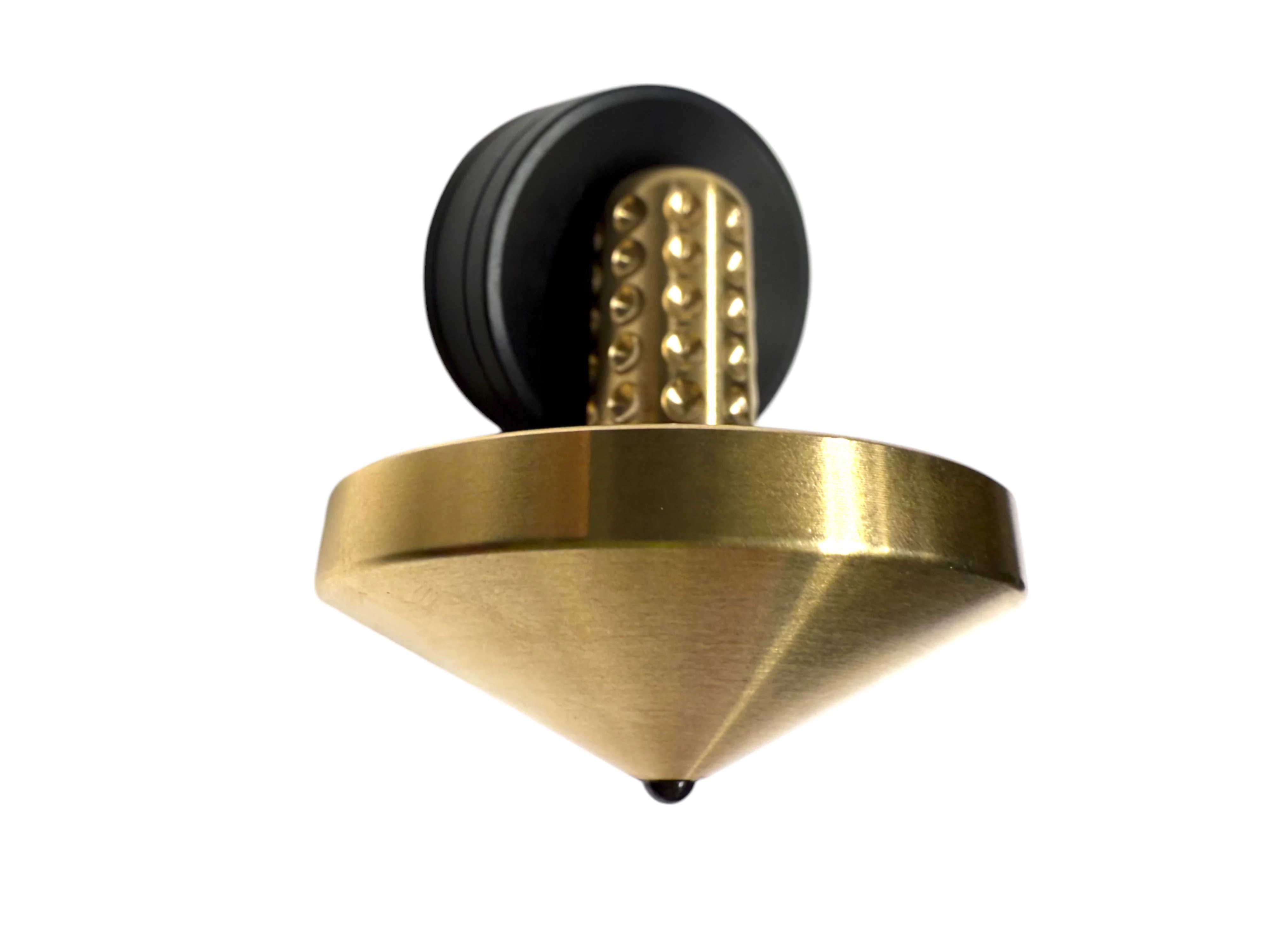 Tip Top - Tungsten / Brass - Spinning Top + Delrin Stand by Maratac® - Image 6