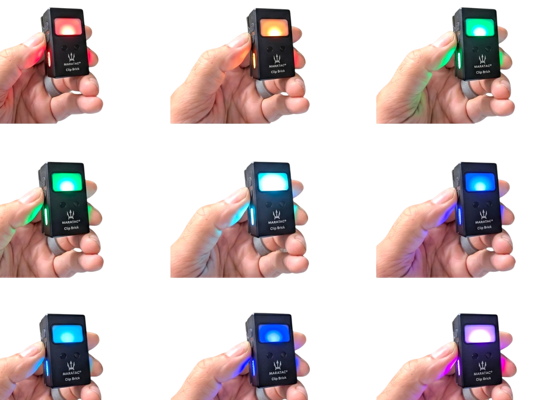 Clip Brick - LED Multifaceted RGB/ Flood / Spot Flashlight by Maratac® ( With Motion Sensing ) Coming Soon! - Image 5