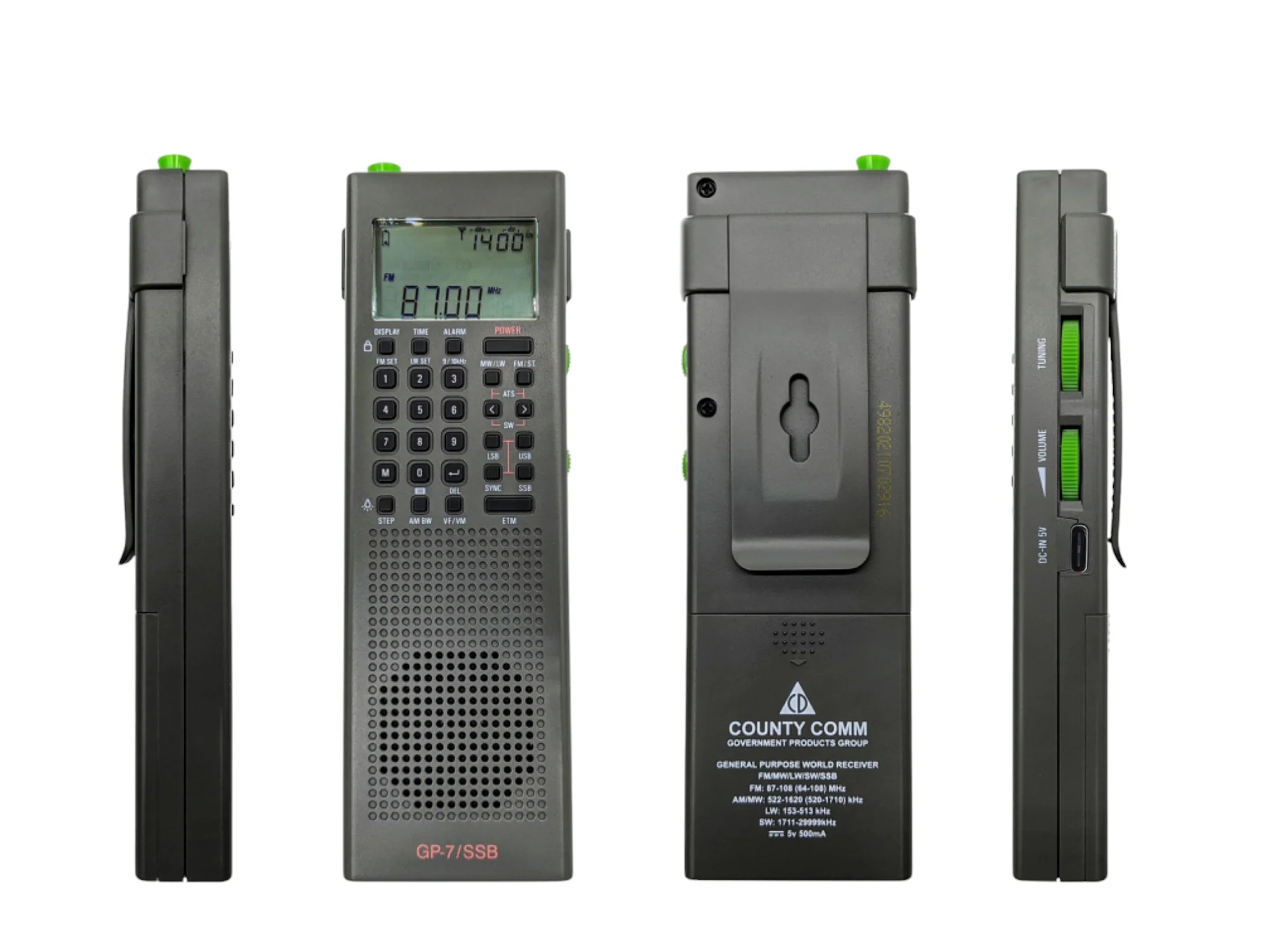 CountyComm GP-7 SSB General Purpose Radio - Organic Gray - Gen 5 - Image 8