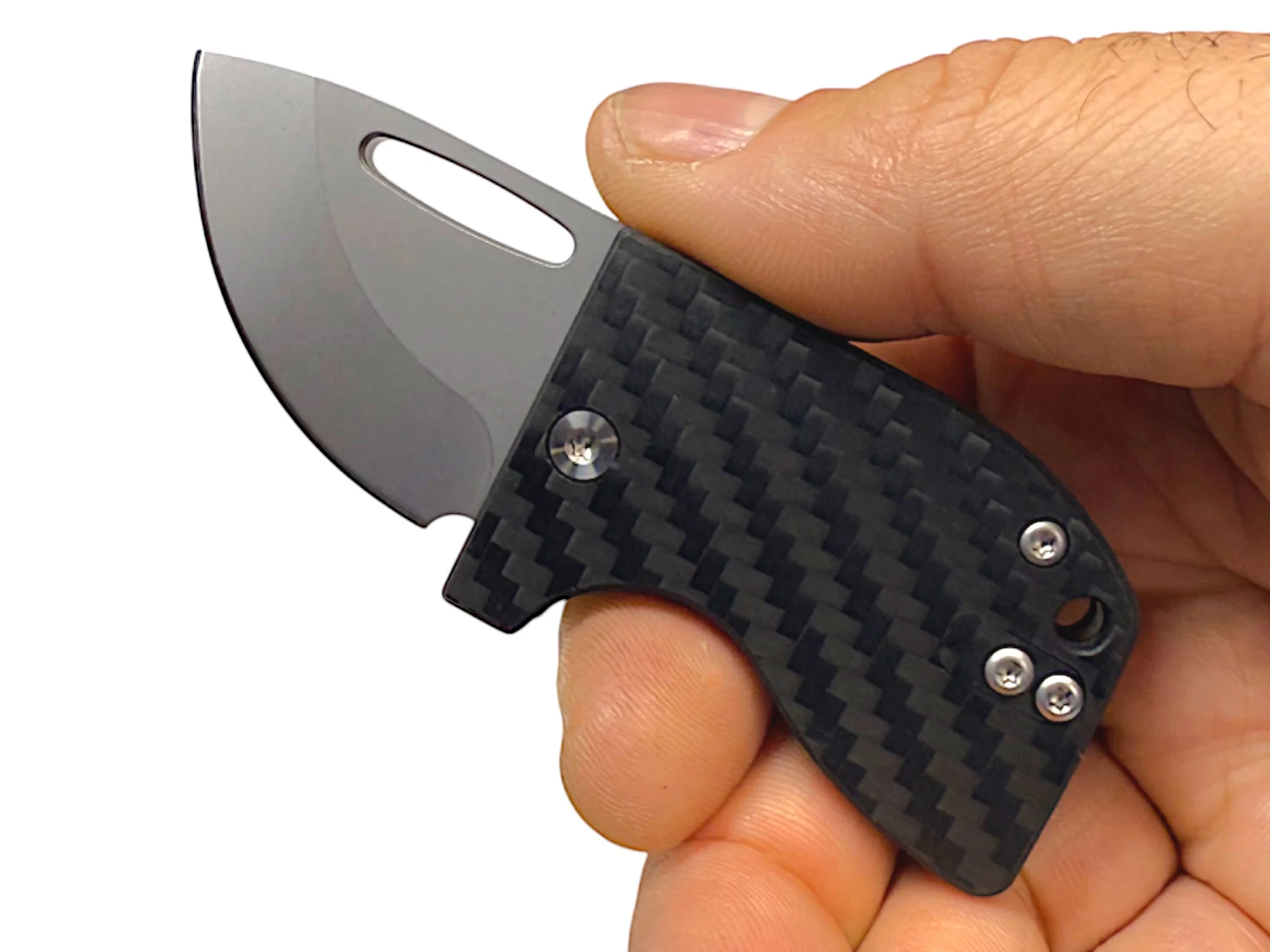 D2 Stub 2.0 Knife - Titanium Frame Lock & (( Carbon Fiber )) by Maratac® - Image 2