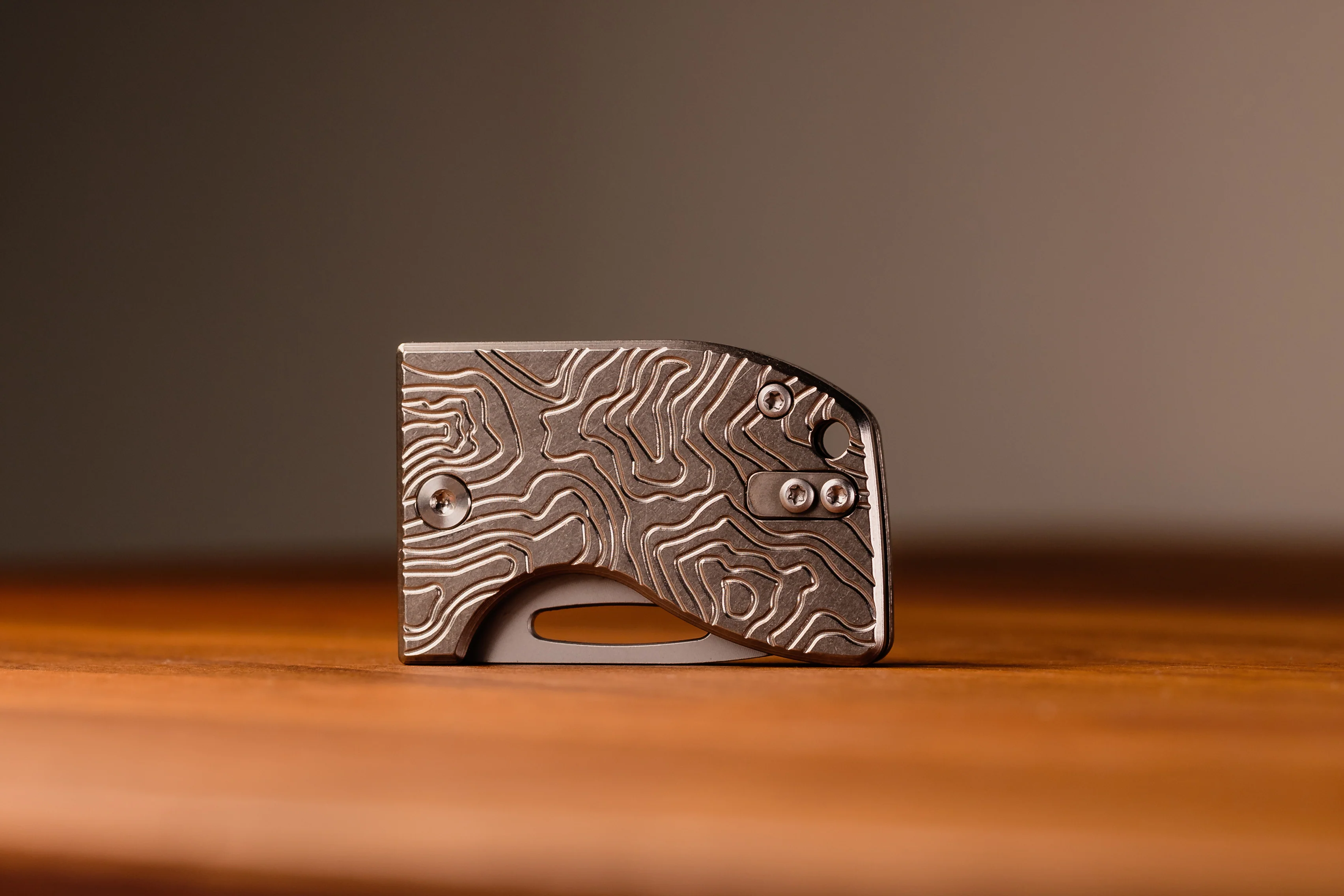 D2 Stub 2.0 Knife - Titanium Frame Lock & (( TOPO TITANIUM SCALES )) by Maratac® - Image 5