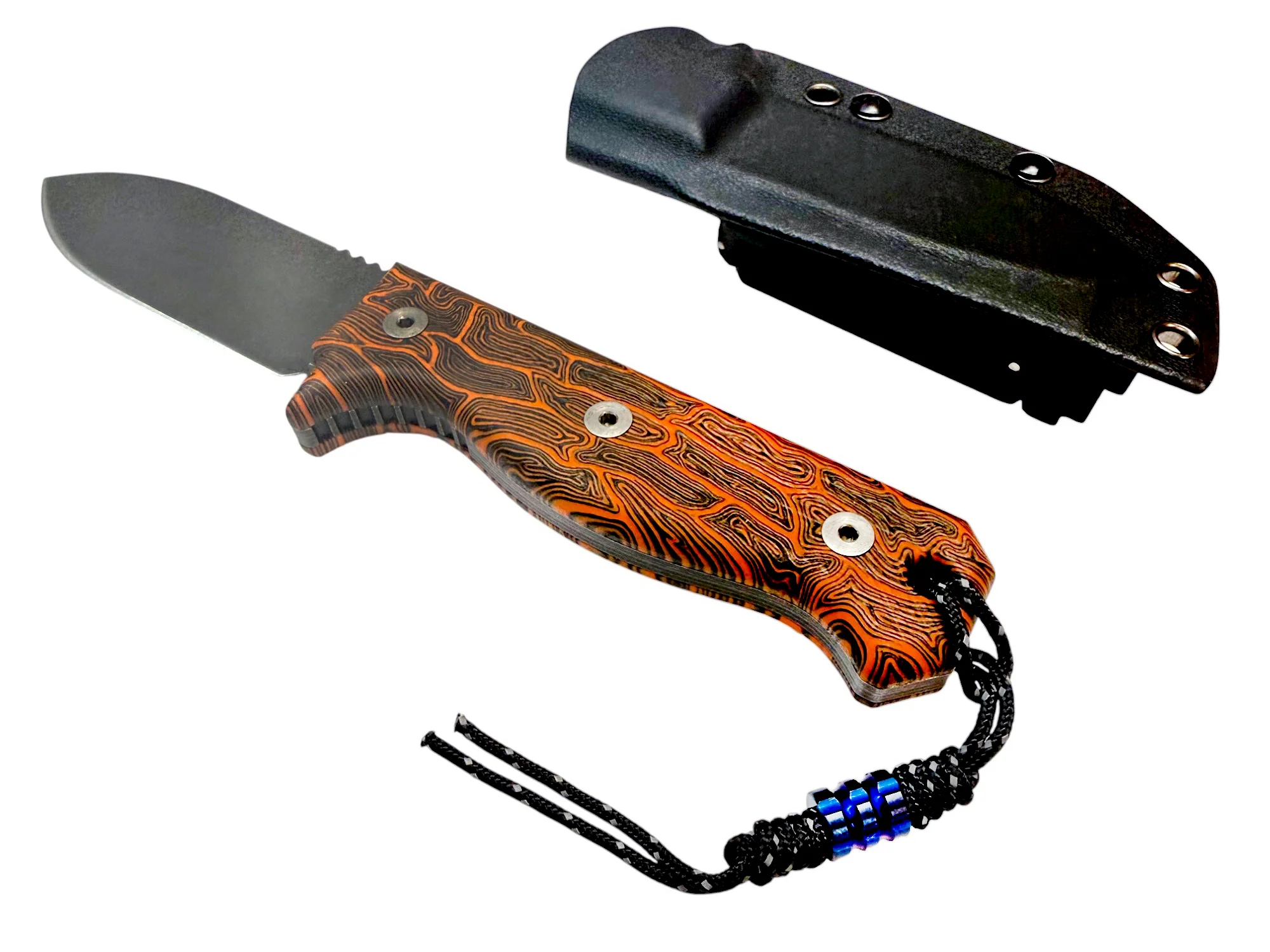 ERGO R4A PRO - Ready 4 Action - Fixed Blade Knife ( Orange Labyrinth G10 ) - Image 2