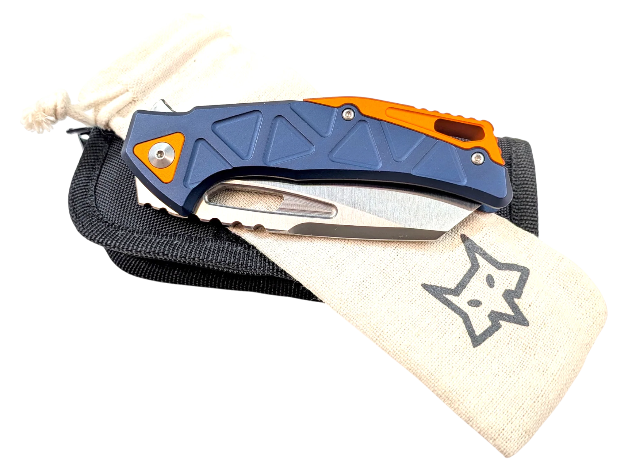 Fox Chronos THICK BOY - Satin N690Co - Made In Italy - Limited Edition ( Blue / Orange ) - Image 2