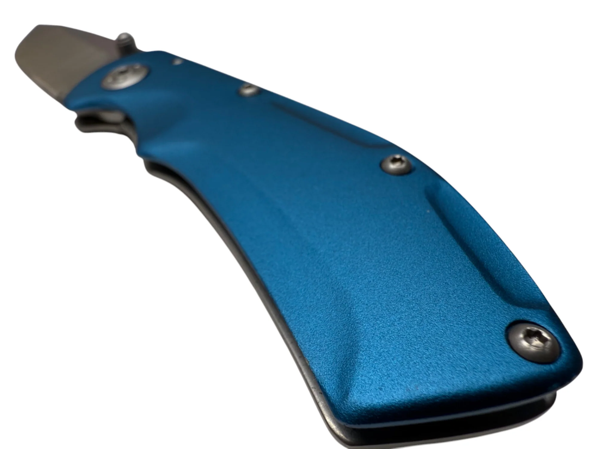 2.55" - Fox Edge Pop Smoke Frame Lock Knife Blue Aluminum - Cobalt Blue - Image 4