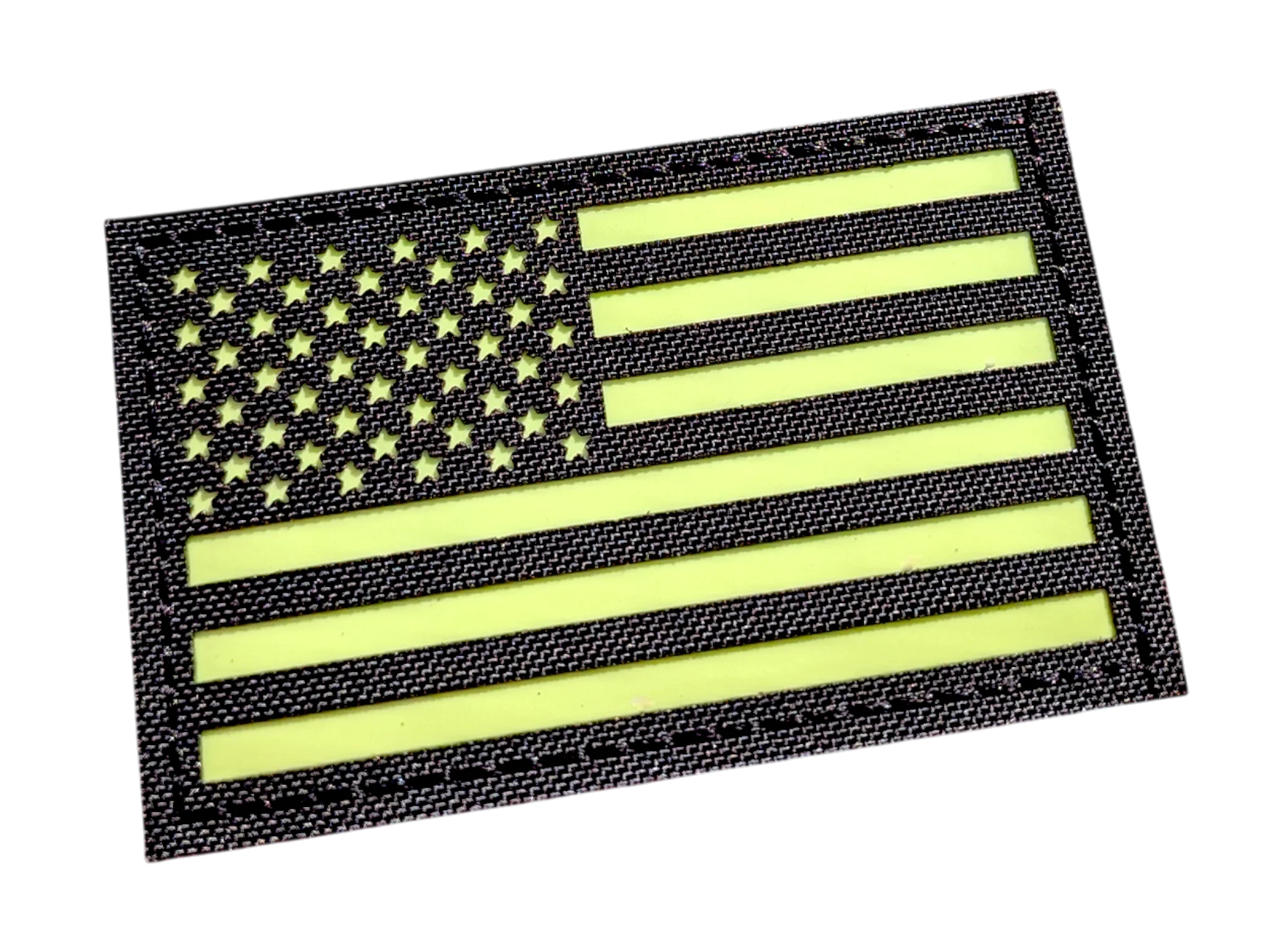 Laser Cut US Flag 3x2" Patch - UGM Glow - Image 2