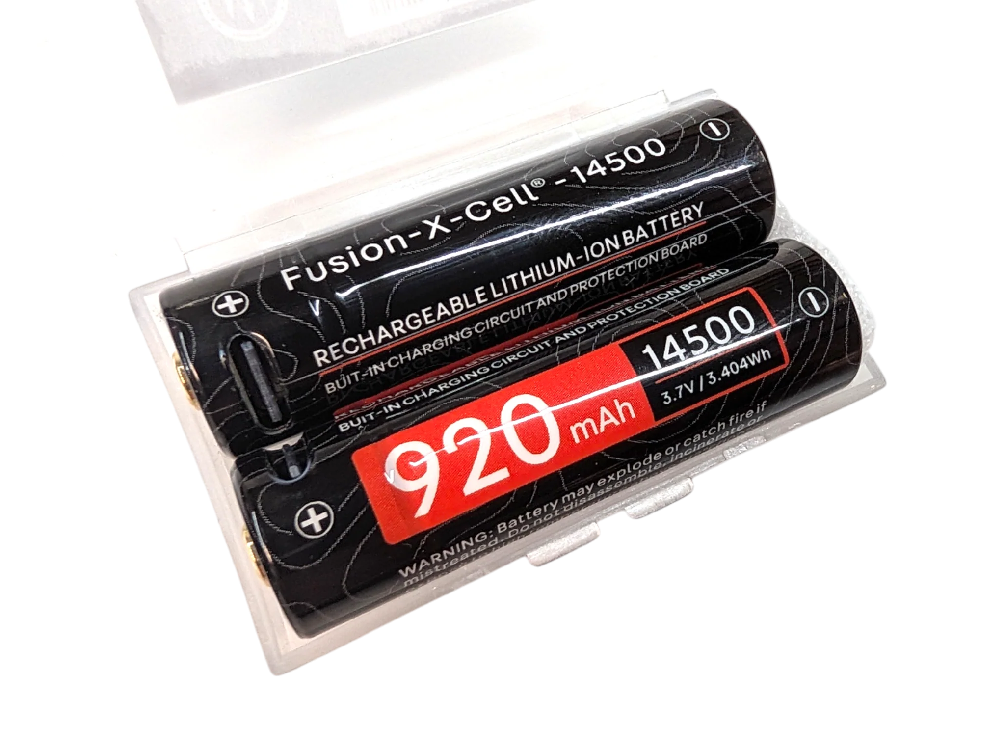 ( 2 Pack ) Extreme Fusion-X Cell Spare 14500 Cell Battery With Integrated USB-C - Image 3