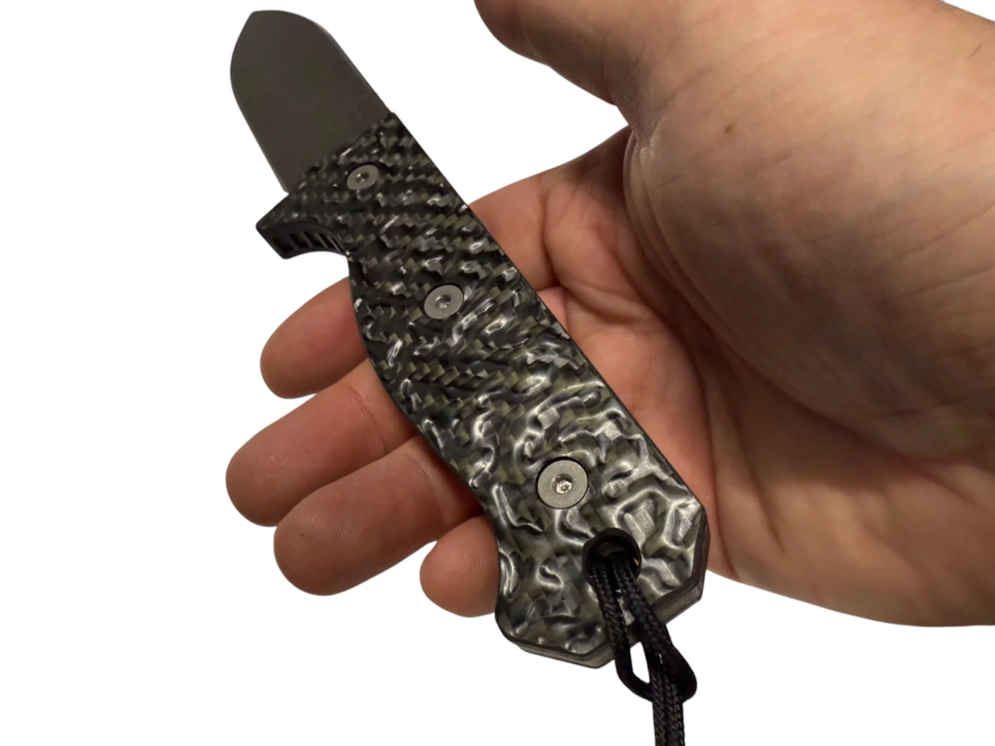 R4A - Ready 4 Action Knife / D2 Fixed Blade ( Contour-Tex Carbon Fiber Scales ) - Image 8