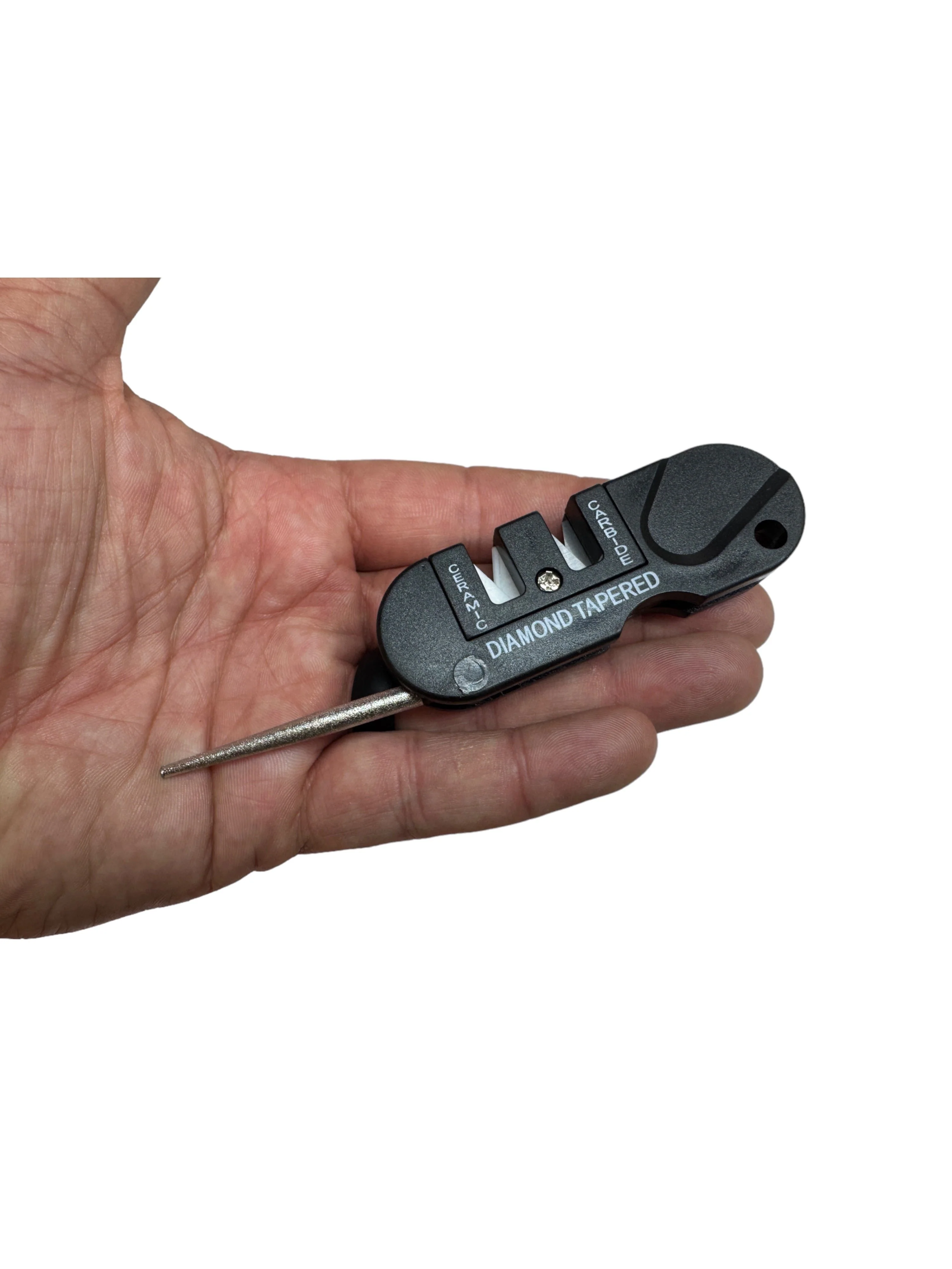 SharpTrio Pocket Knife Sharpener Tool ( Ceramic / Carbide / Diamond ) - Image 5