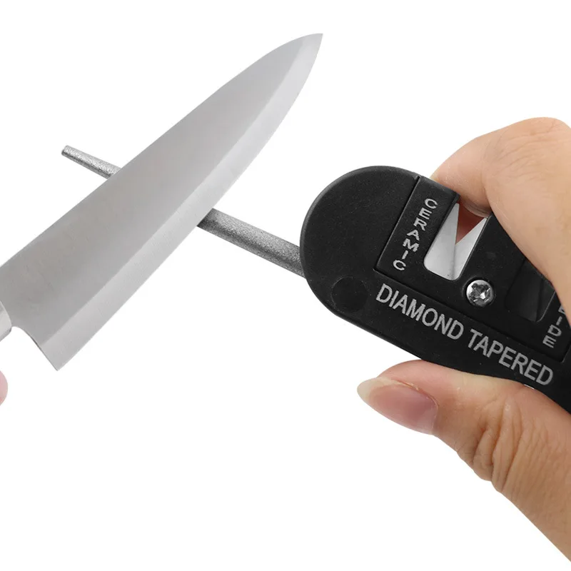 SharpTrio Pocket Knife Sharpener Tool ( Ceramic / Carbide / Diamond ) - Image 7