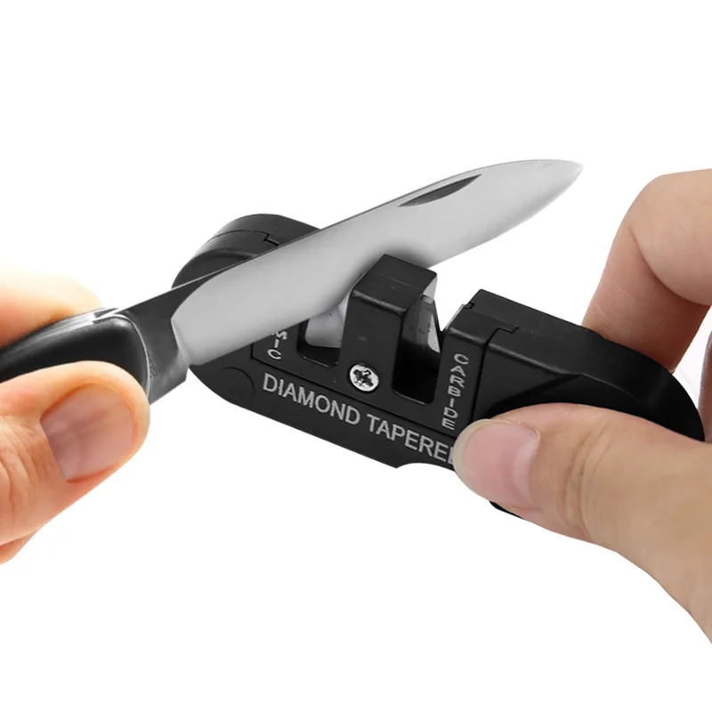 SharpTrio Pocket Knife Sharpener Tool ( Ceramic / Carbide / Diamond ) - Image 8