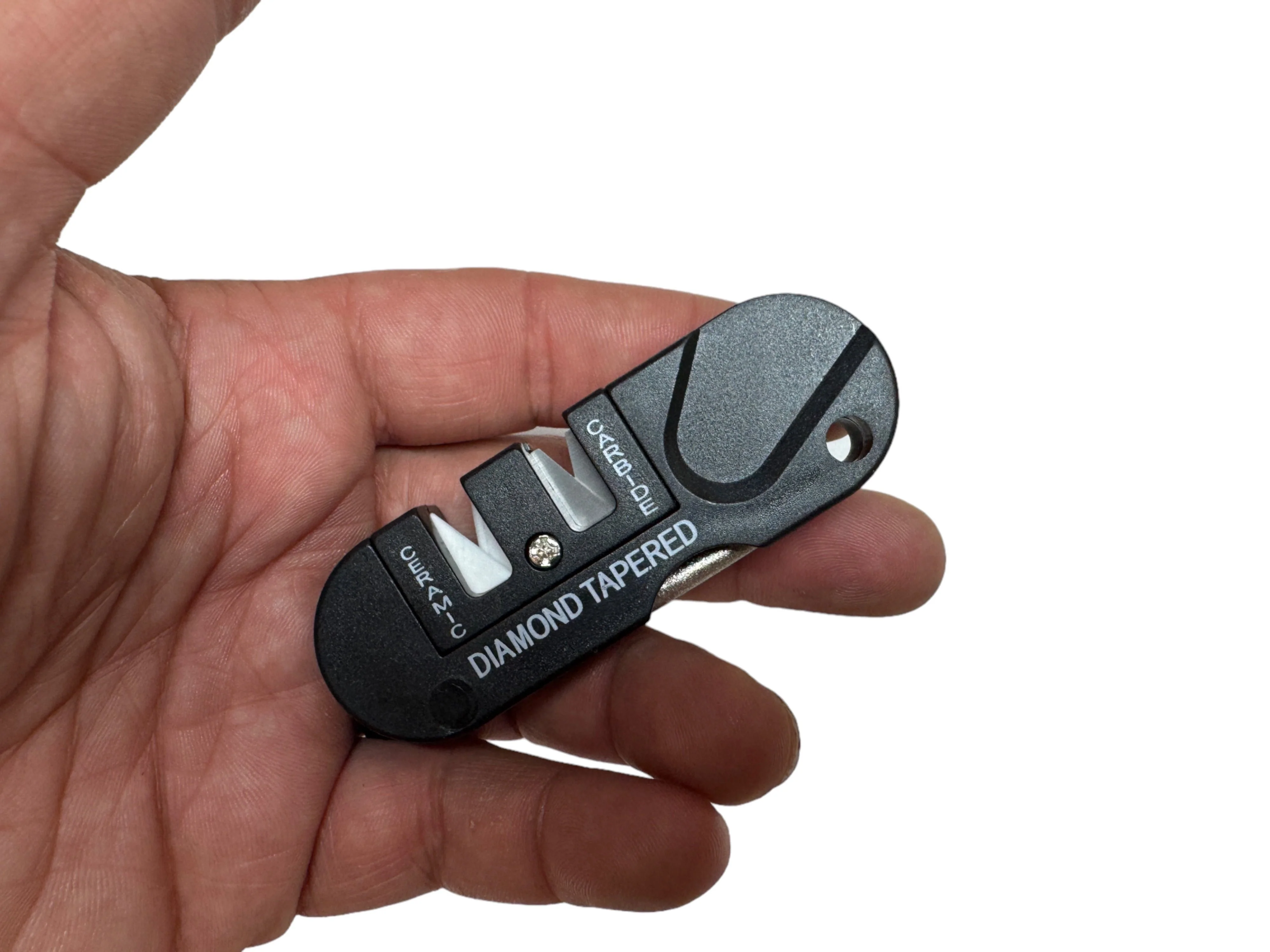 SharpTrio Pocket Knife Sharpener Tool ( Ceramic / Carbide / Diamond ) - Image 9