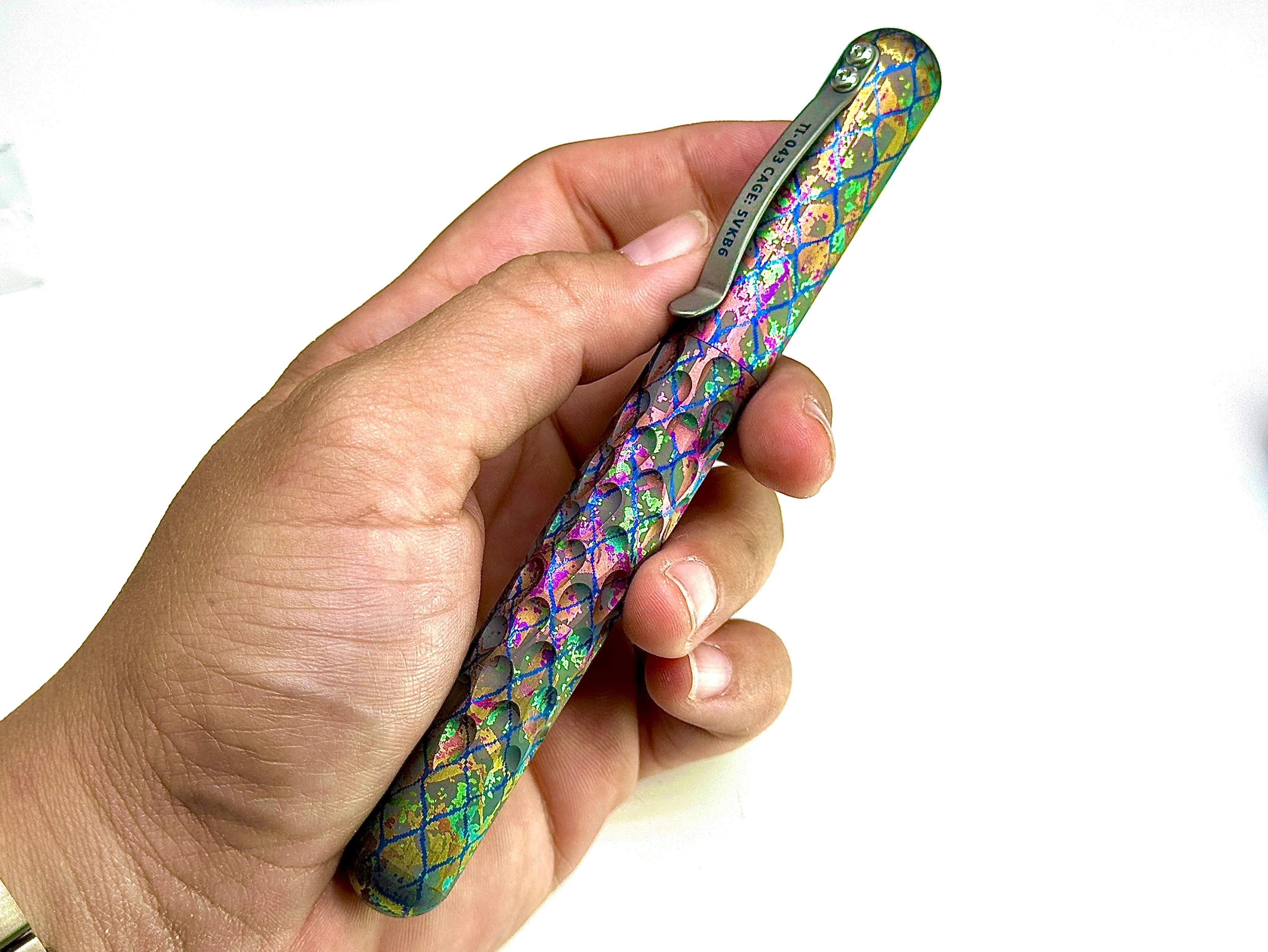 Signator Titanium Permanent Marker / Vault by Maratac® - Chaotic Aurora Pattern ( Sold Out - Sign up for the next launch! ) - Image 2