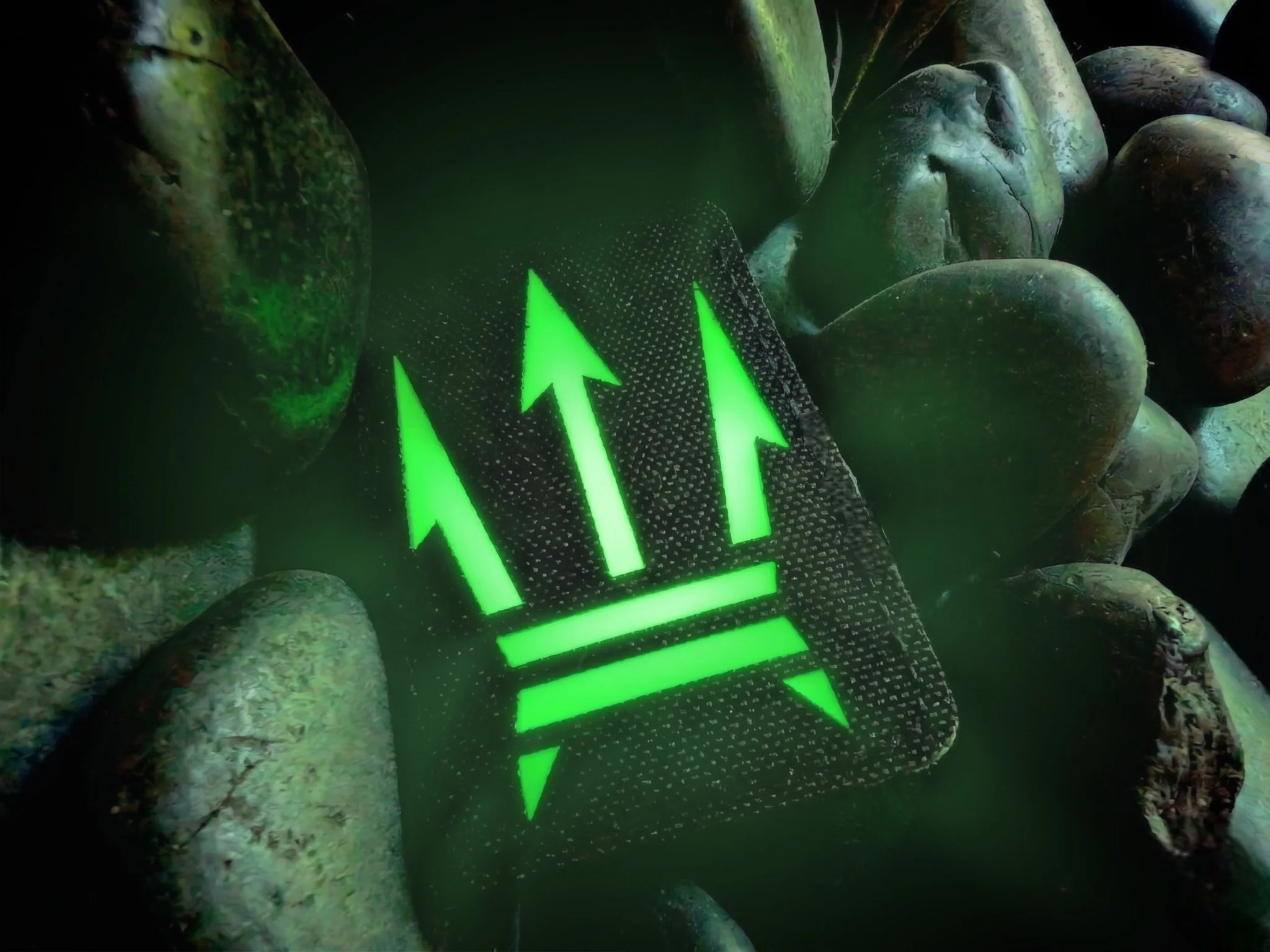 CC Trident - Laser Cut 3x2" Patch - UGM Glow - Image 2