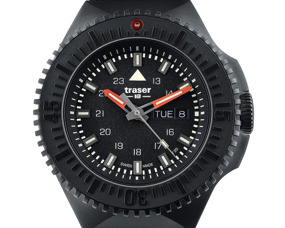 Tritium H3 Swiss P69 PVD Black Sapphire  - 48mm Dive Watch by MB-Microtec - Image 4