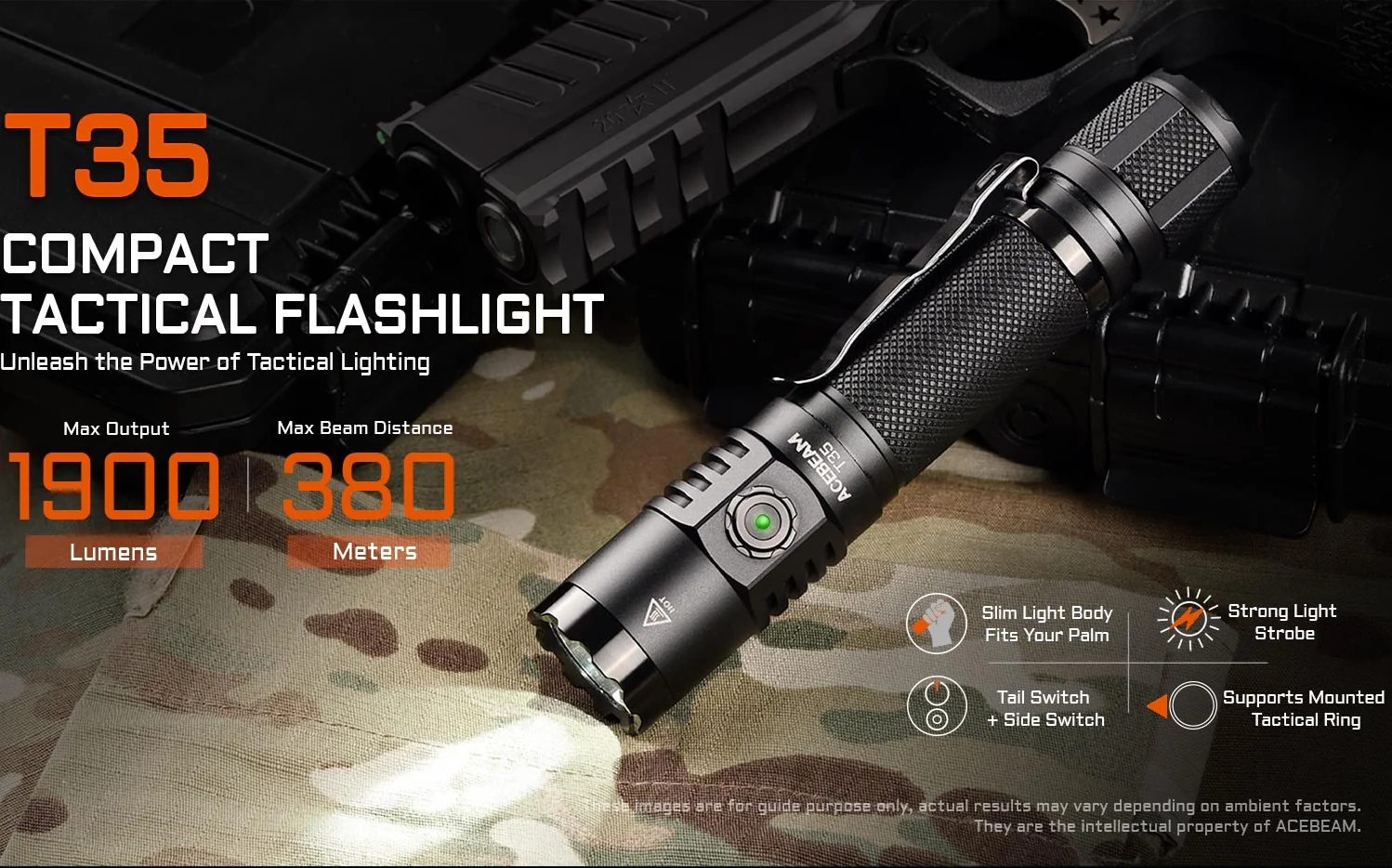 T35 CRTF 18650 Dual Switch Flashlight by Acebeam - Image 7