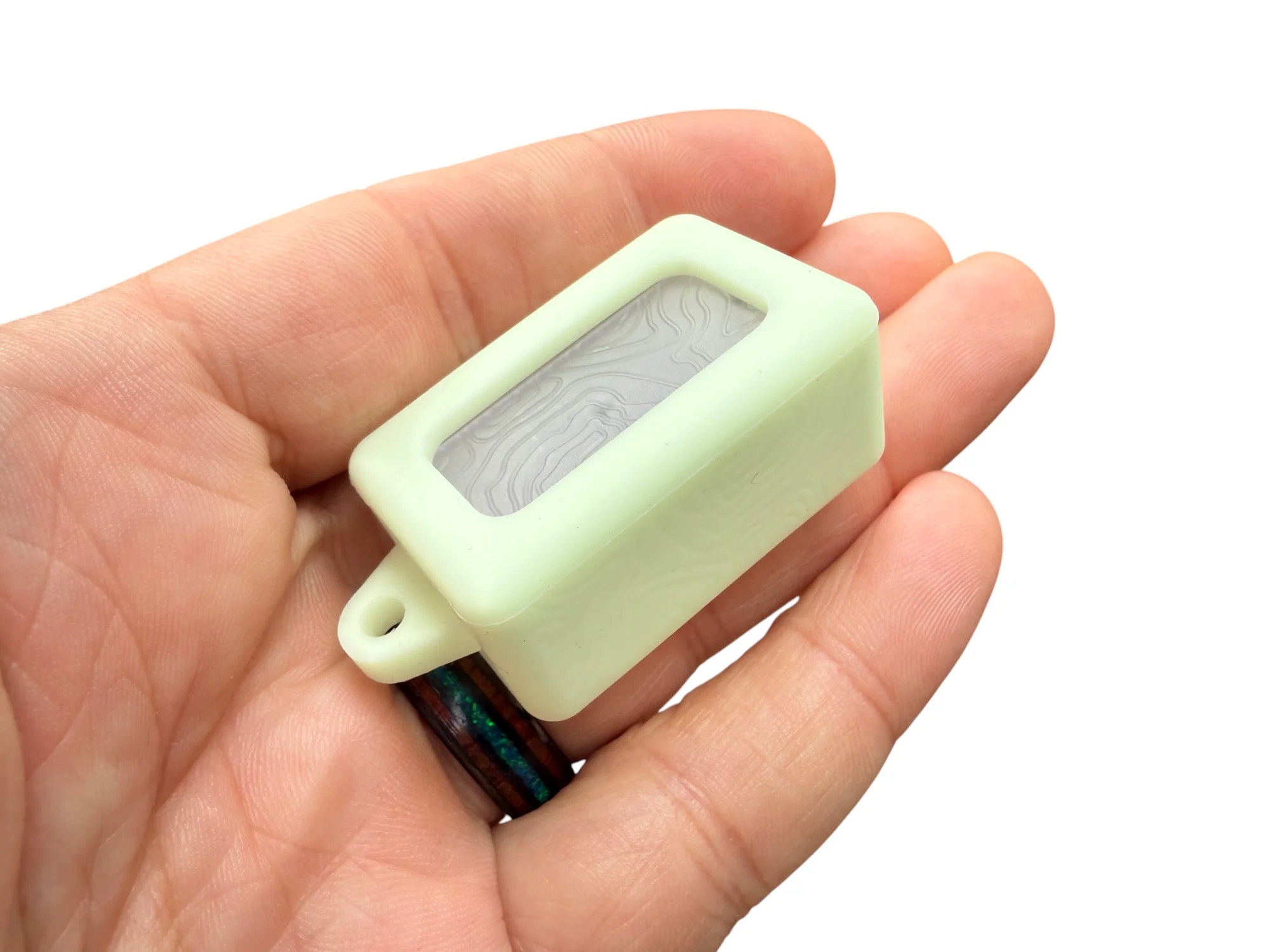 Tiny Polycarbonate Pocket Box - Topo + Glow Silicone Holder - Gen 3 - Image 10
