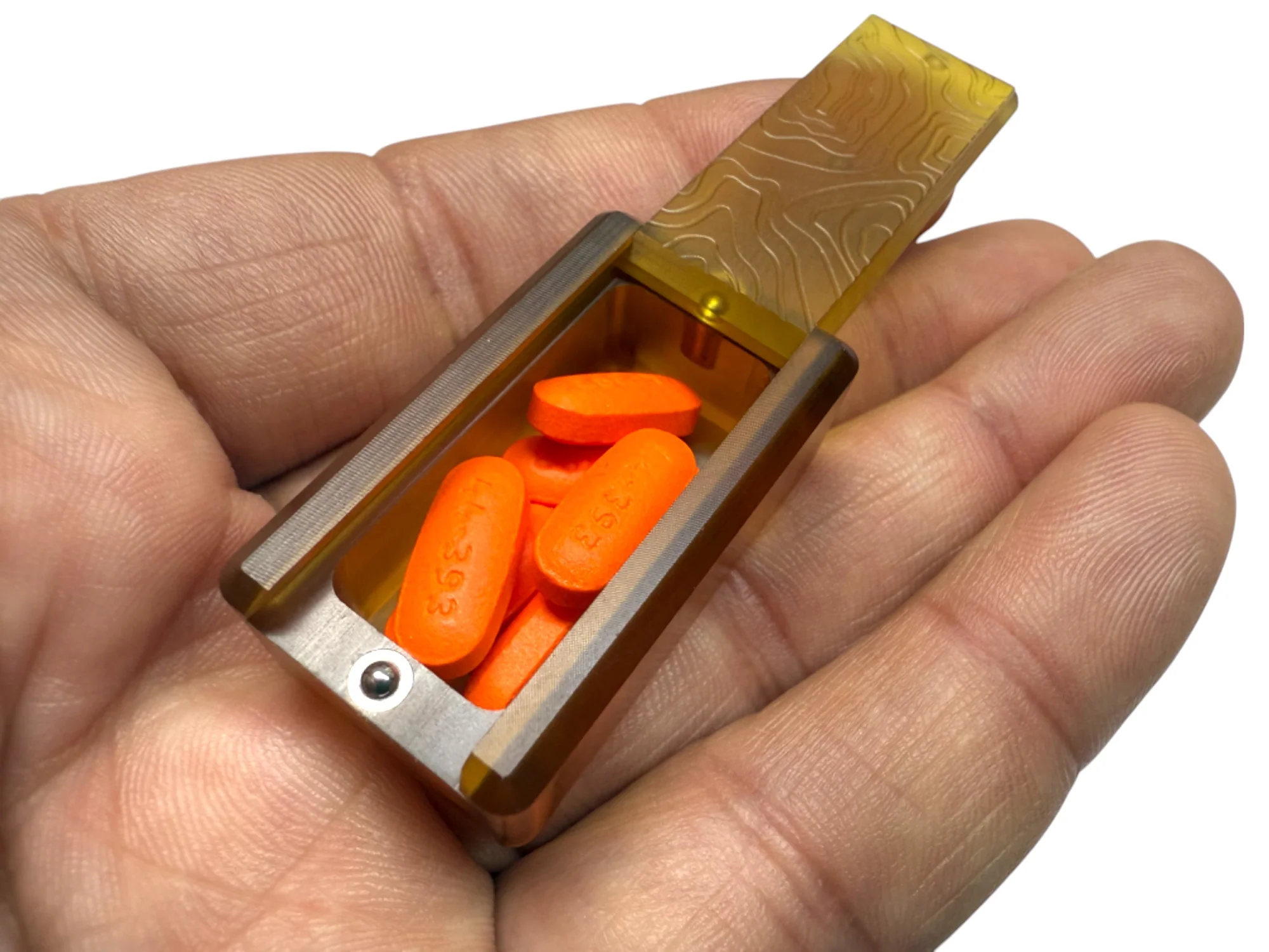 Tiny Ultem Pocket Box - Topo + Glow Silicone Holder - Gen 3 - Image 3