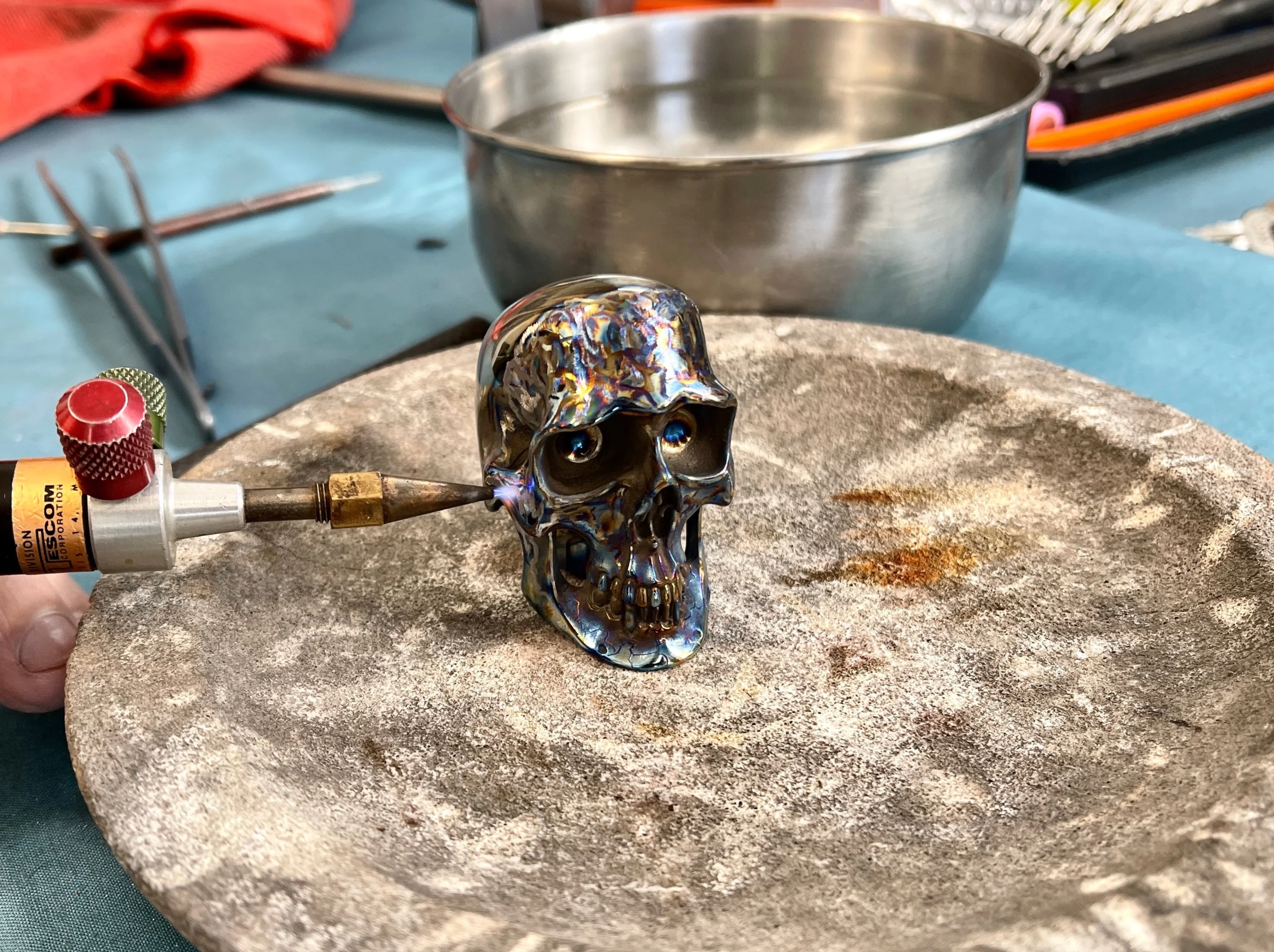 Custom Titanium Colossus Skull by Tony Fabrioli  ( Limited Run! ) - Image 7
