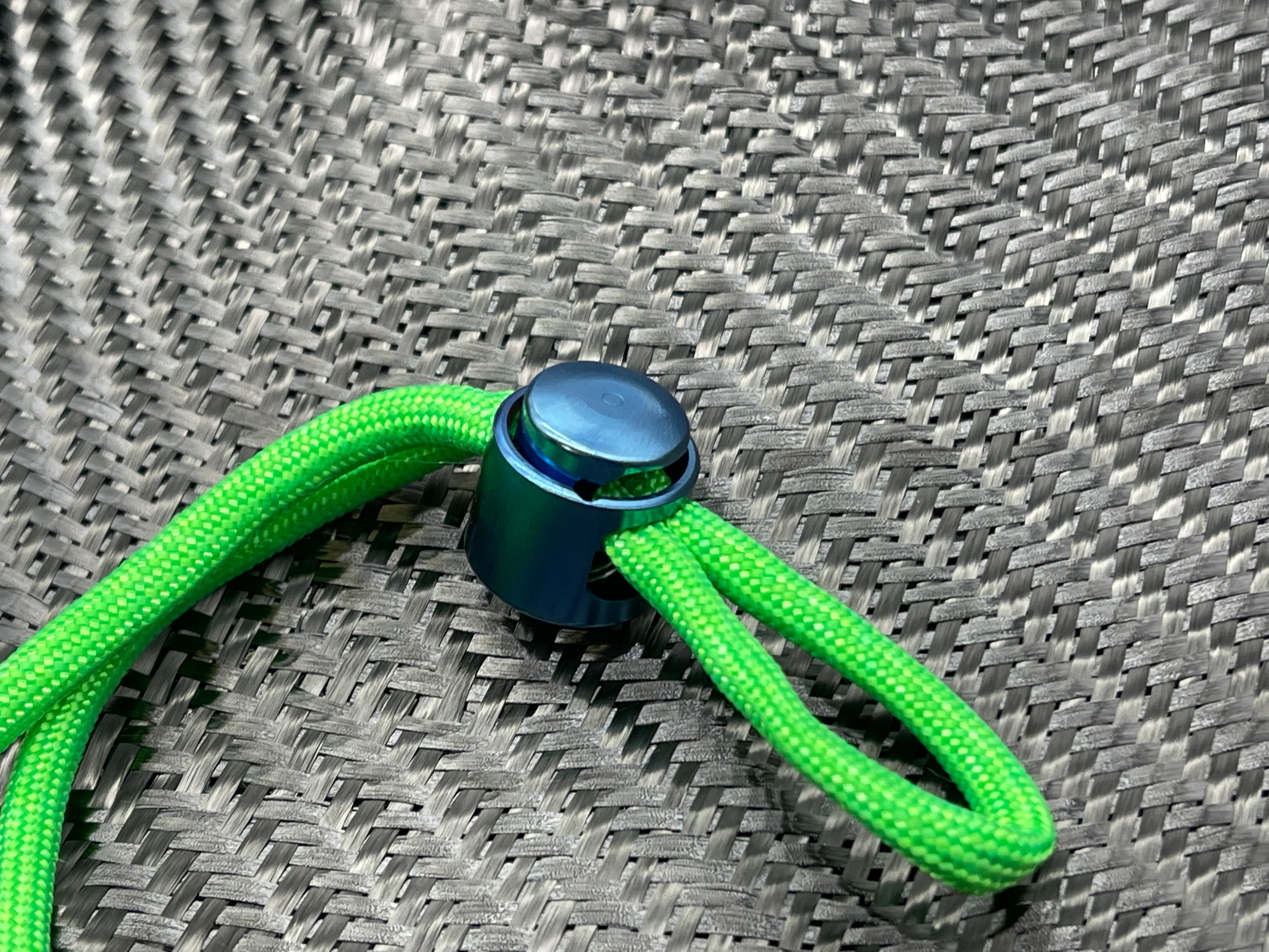 Titanium Double Cord Lock -  Blue Anodized - Coming Soon! - Image 2