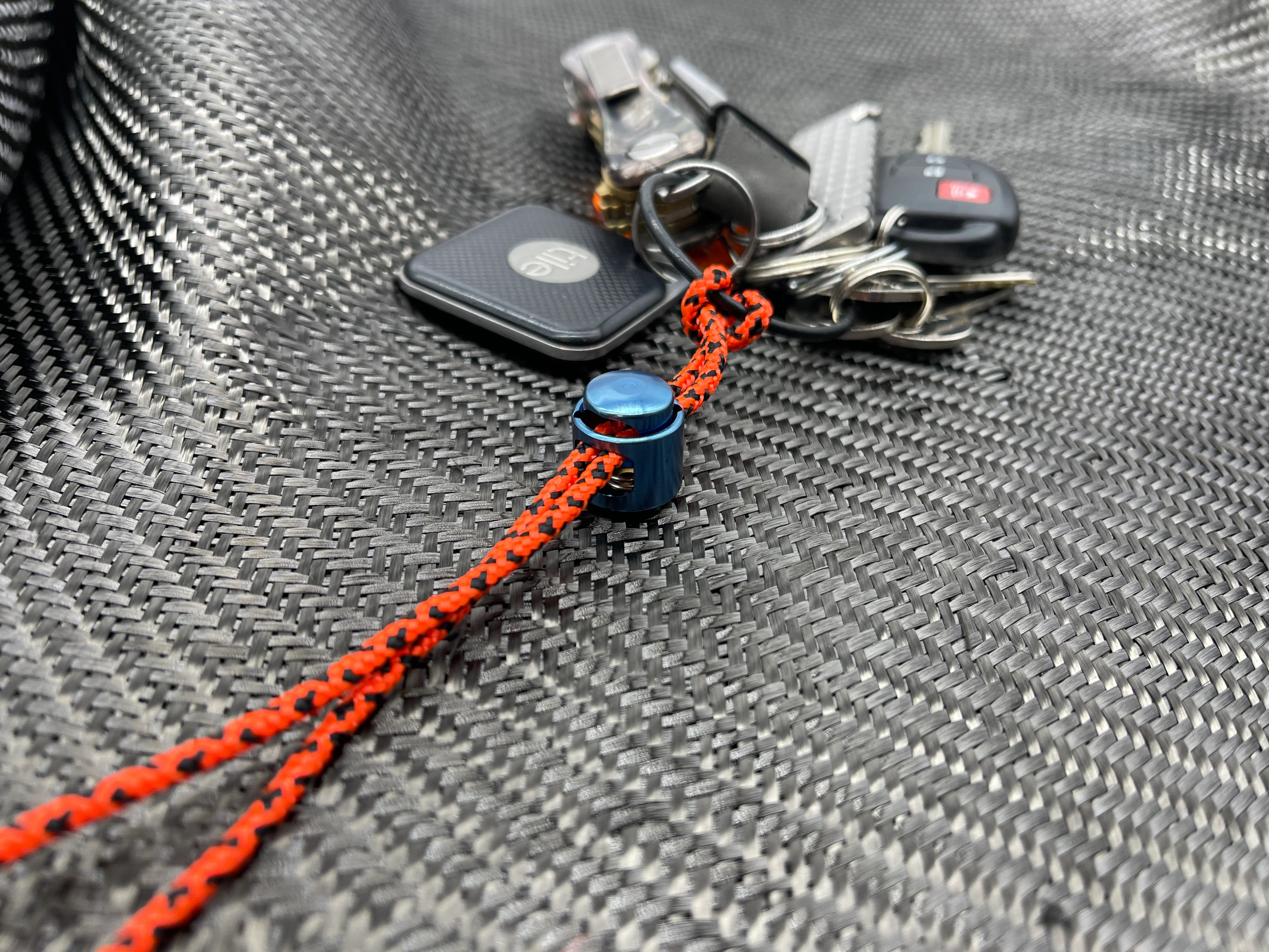 Titanium Double Cord Lock -  Blue Anodized - Coming Soon! - Image 4