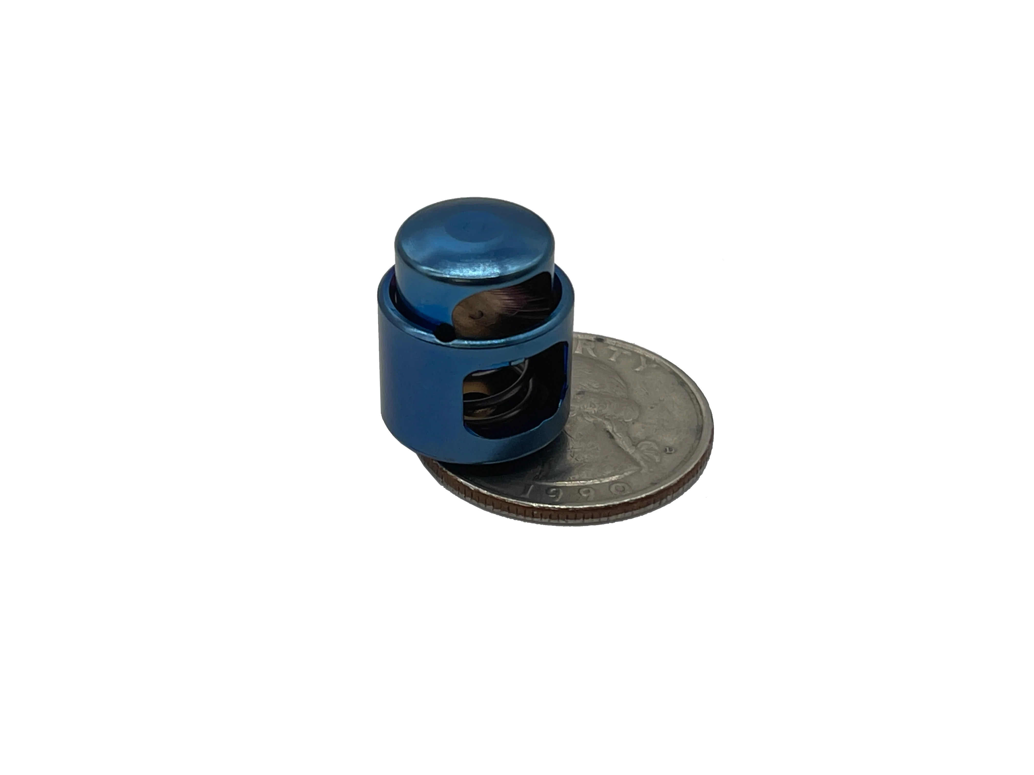 Titanium Double Cord Lock -  Blue Anodized - Coming Soon! - Image 5