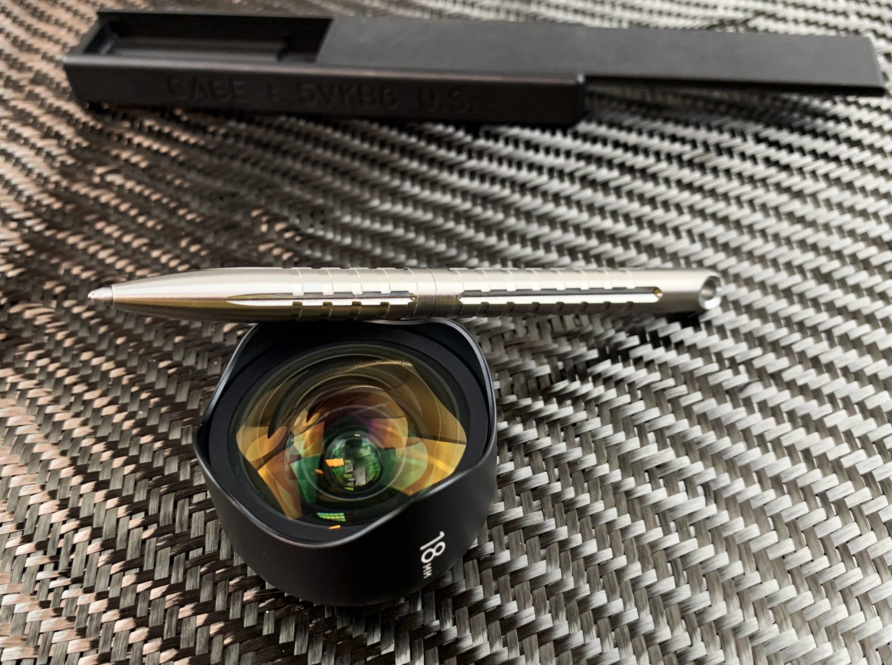 Titanium EDC Pendulum Pen + Covert Delrin Slide Case - Image 2