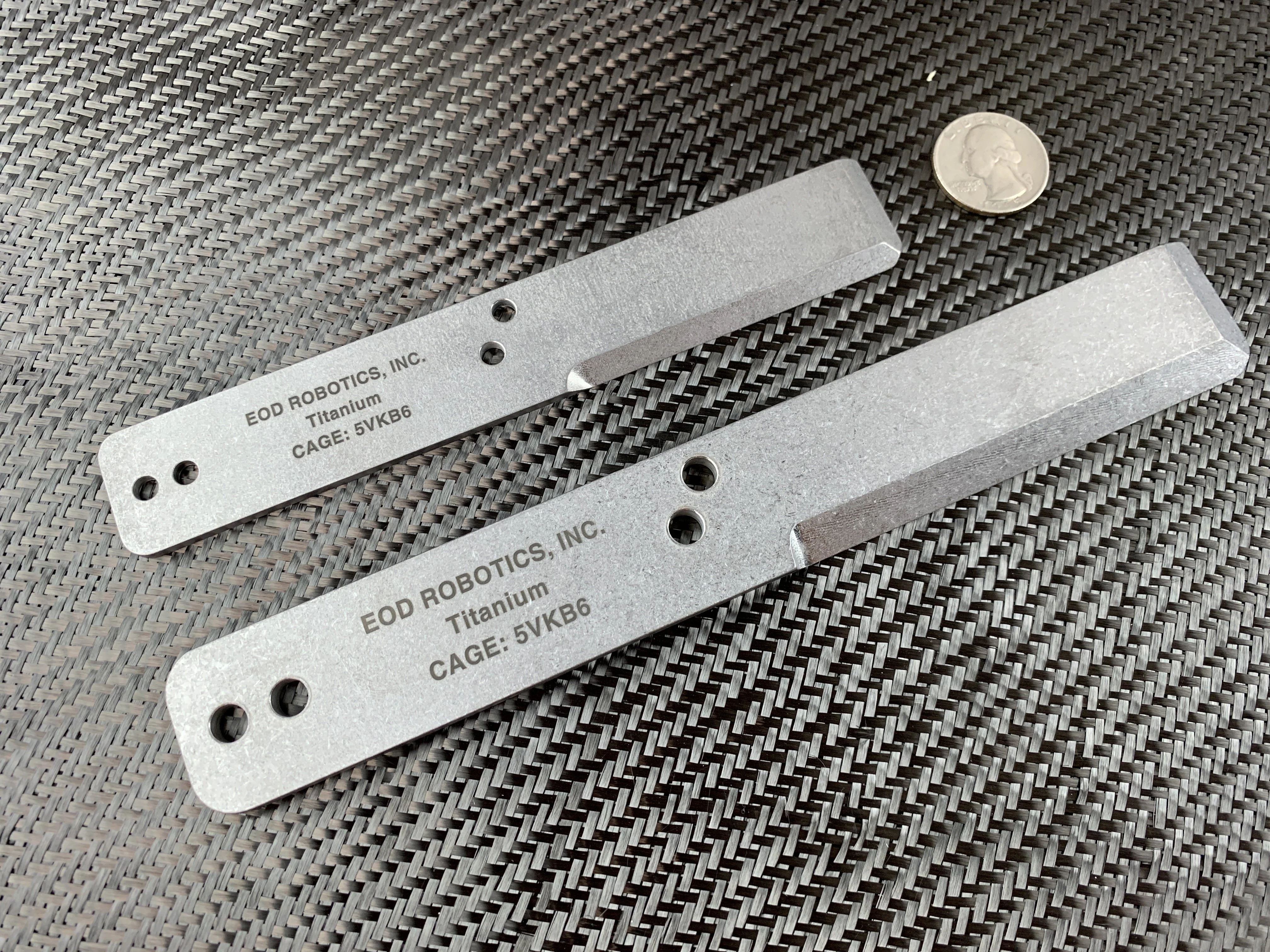 Tumbled Titanium EOD Robotics Breacher Bar ( 2 Sizes ) - Image 25
