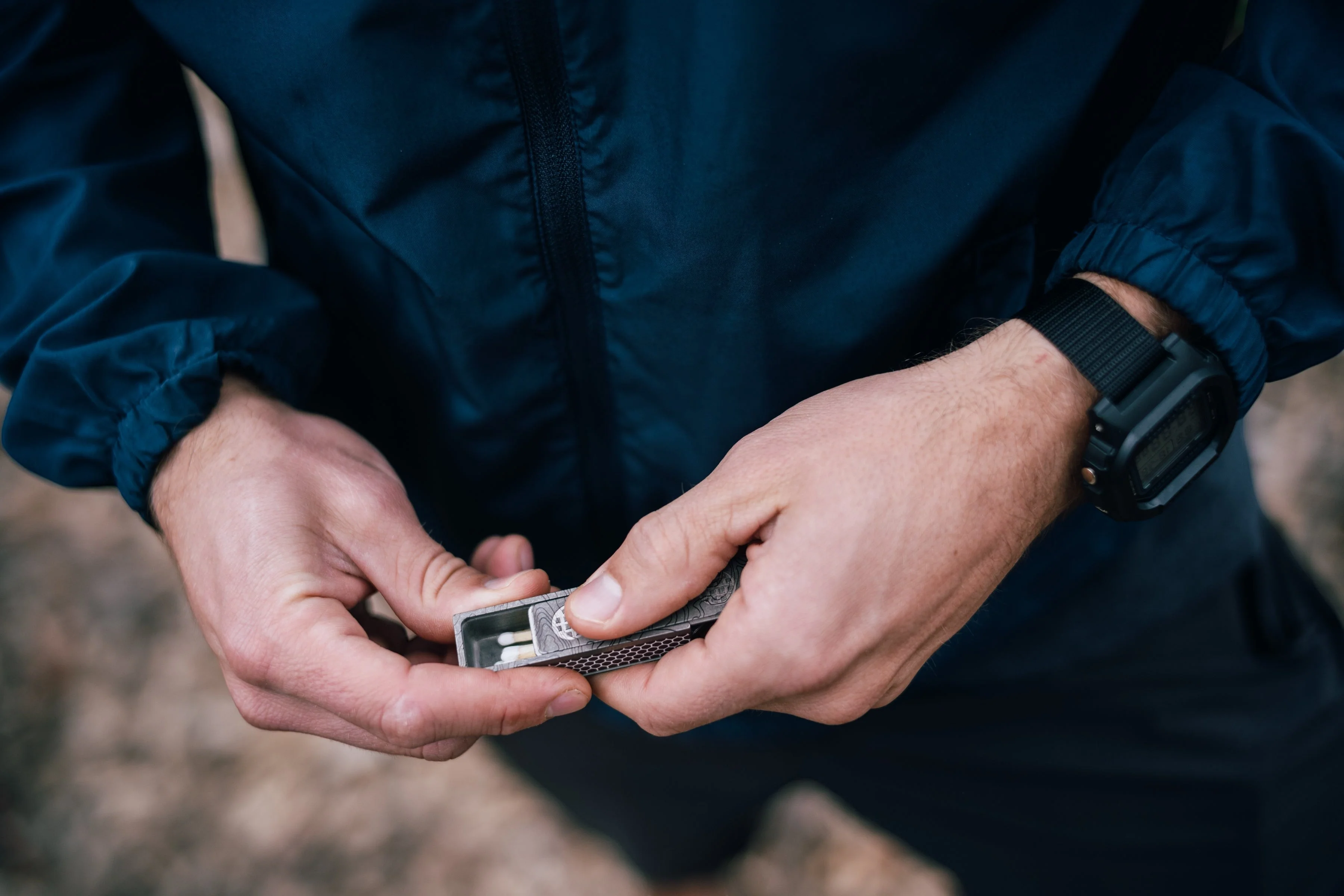 Titanium Match Slide Box With Loop by Maratac® - Image 3