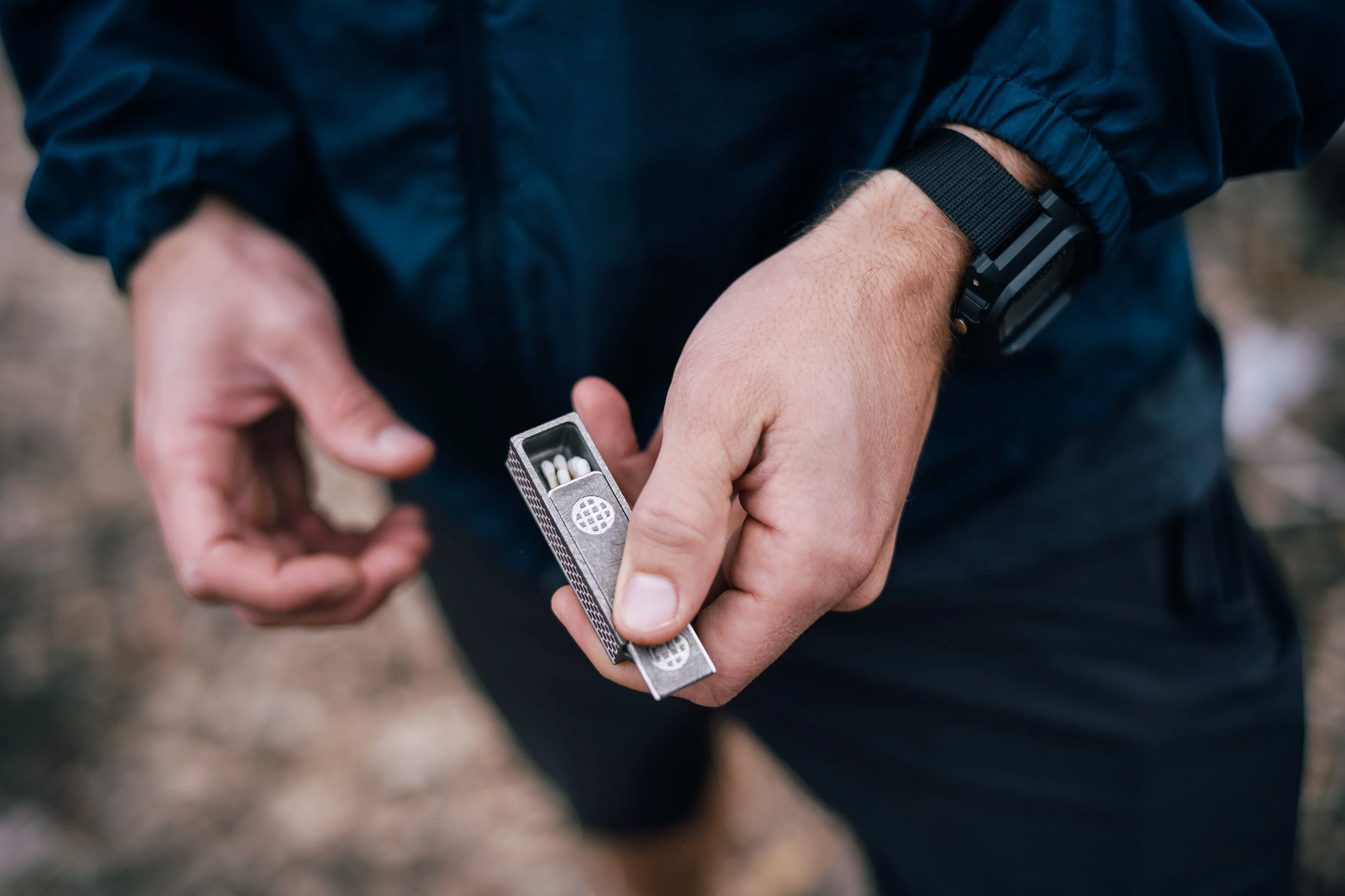 Titanium Match Slide Box With Loop by Maratac® - Image 7